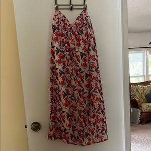Women’s floral sheer lined skirt, size S small